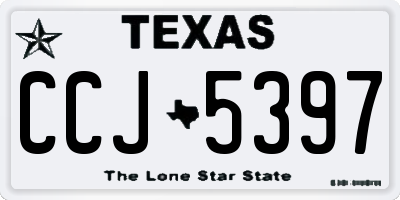 TX license plate CCJ5397