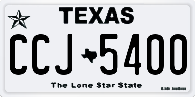 TX license plate CCJ5400