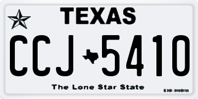 TX license plate CCJ5410