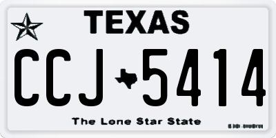 TX license plate CCJ5414