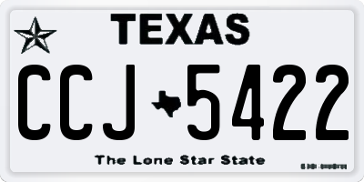 TX license plate CCJ5422