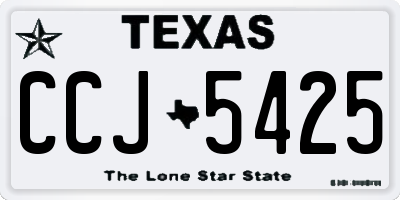 TX license plate CCJ5425