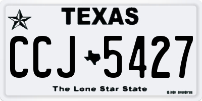 TX license plate CCJ5427