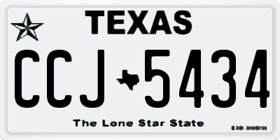 TX license plate CCJ5434