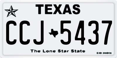 TX license plate CCJ5437