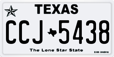 TX license plate CCJ5438