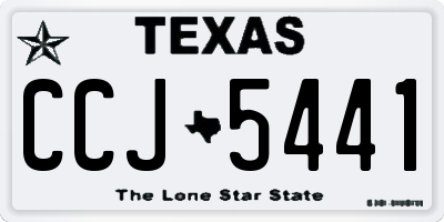 TX license plate CCJ5441