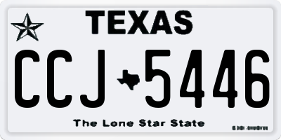 TX license plate CCJ5446