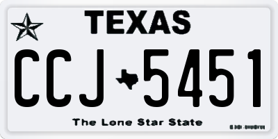 TX license plate CCJ5451