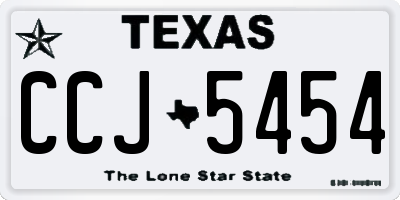 TX license plate CCJ5454