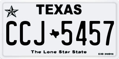 TX license plate CCJ5457