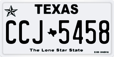 TX license plate CCJ5458