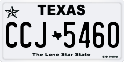 TX license plate CCJ5460