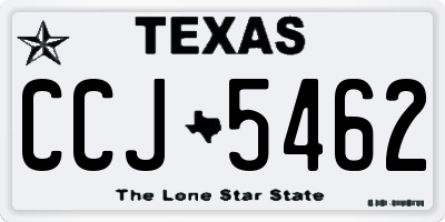 TX license plate CCJ5462