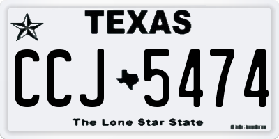 TX license plate CCJ5474