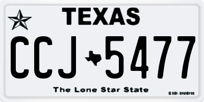 TX license plate CCJ5477