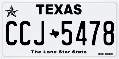 TX license plate CCJ5478