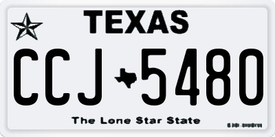 TX license plate CCJ5480