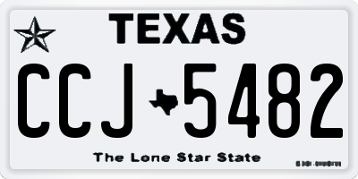 TX license plate CCJ5482