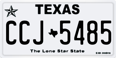 TX license plate CCJ5485