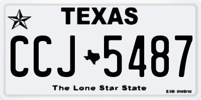 TX license plate CCJ5487