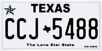TX license plate CCJ5488