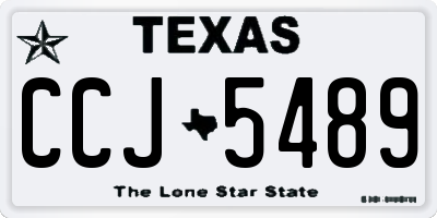 TX license plate CCJ5489