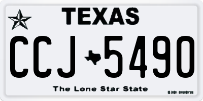 TX license plate CCJ5490