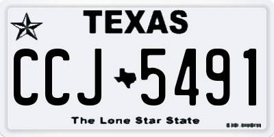 TX license plate CCJ5491