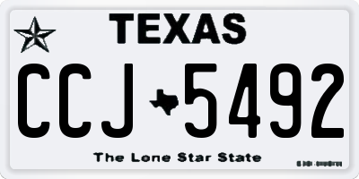 TX license plate CCJ5492