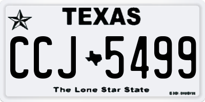 TX license plate CCJ5499