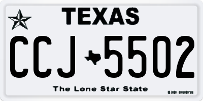 TX license plate CCJ5502