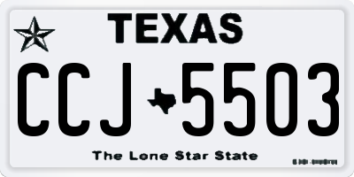 TX license plate CCJ5503