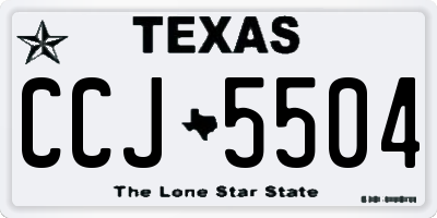 TX license plate CCJ5504