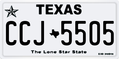 TX license plate CCJ5505