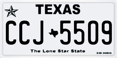 TX license plate CCJ5509