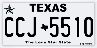 TX license plate CCJ5510