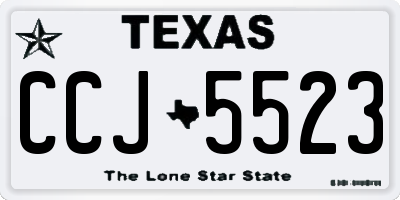 TX license plate CCJ5523