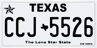 TX license plate CCJ5526