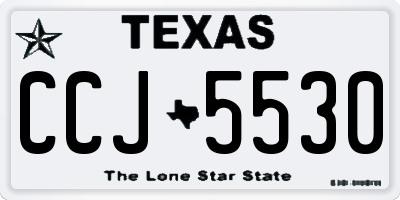 TX license plate CCJ5530