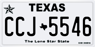TX license plate CCJ5546