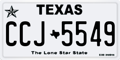 TX license plate CCJ5549