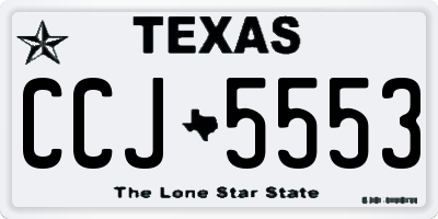 TX license plate CCJ5553
