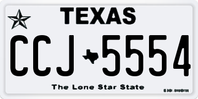 TX license plate CCJ5554