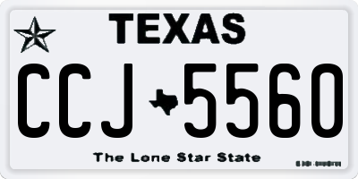 TX license plate CCJ5560