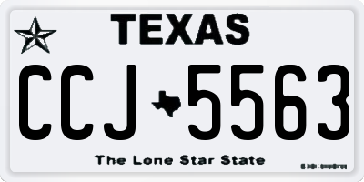 TX license plate CCJ5563