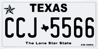 TX license plate CCJ5566