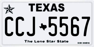TX license plate CCJ5567