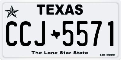 TX license plate CCJ5571
