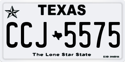 TX license plate CCJ5575